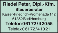 Riedel Peter, Dipl.-Kfm.