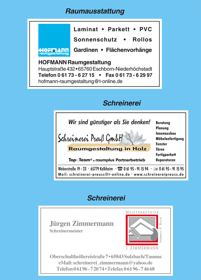 Zuverl&auml;ssige Handwerkspartner in Bad Soden, Eschborn, Schwalbach und Sulzbach