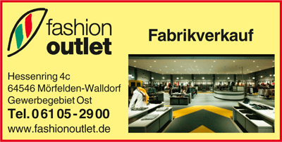 fashion outlet Fabrikverkauf
