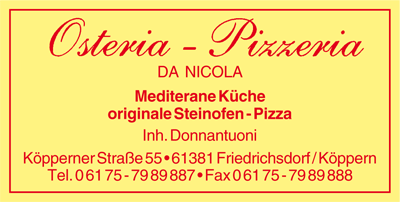 Osteria - Pizzeria DA NICOLA