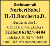 Norbert Sabel, H.-H. Borchert a.D.