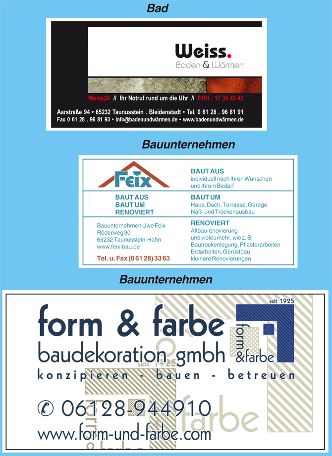 Zuverlässige Handwerkspartner in Taunusstein und Bad Schwalbach